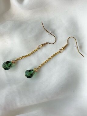 Glass Bead Dangle Earrings